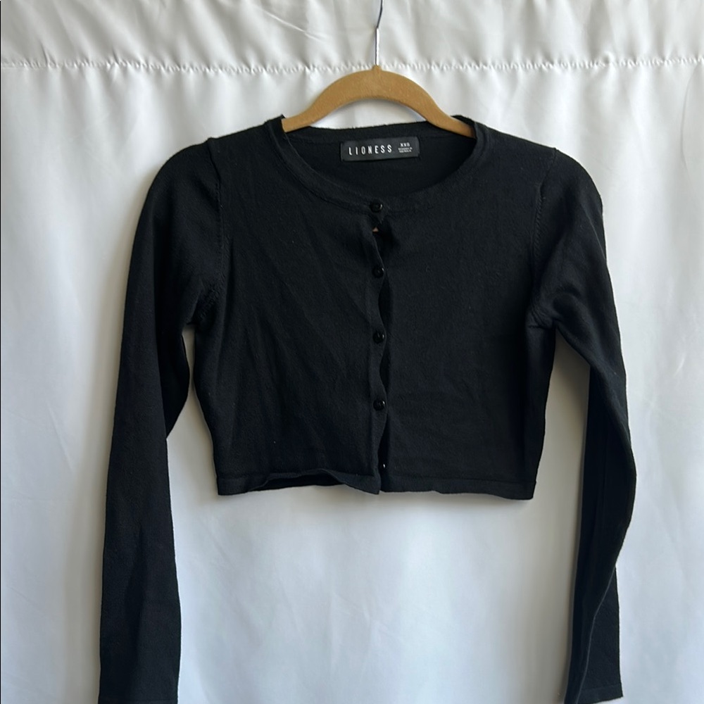 Lioness Black cropped cardigan